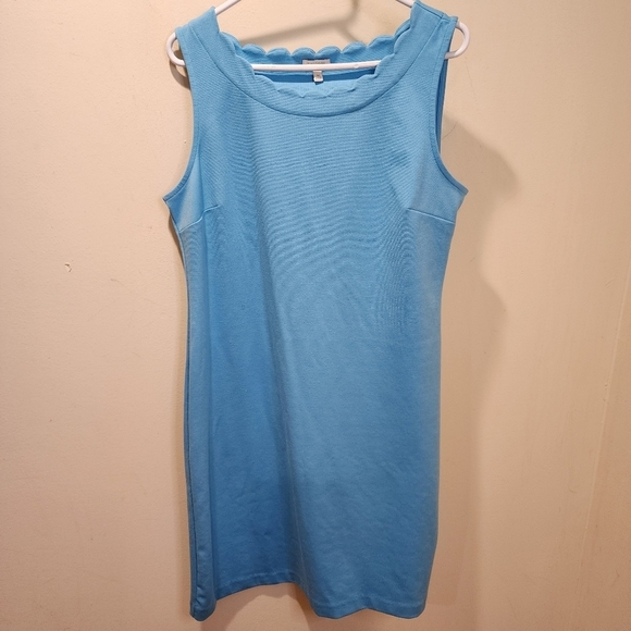 TALBOTS sleeveless fitted midi dress size M - Picture 1 of 9
